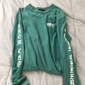 obey blue green longsleeve